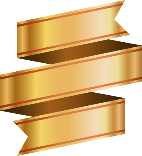 Golden Ribbon Banner Png