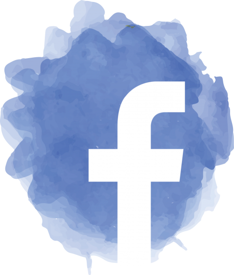 Facebook Watercolor Social Media Icon Logo