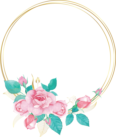 Beautiful Round Flower Frame Design