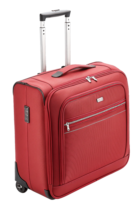 Red travel luggage bag png