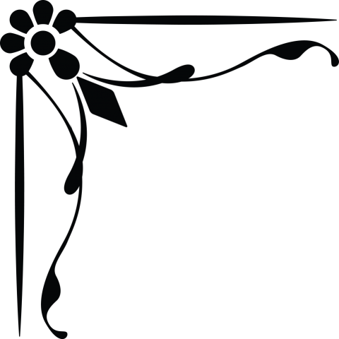 Floral Corner Design Element