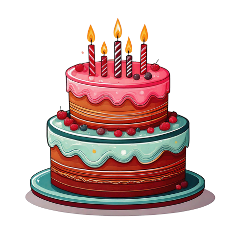 Birthday cake illustration png